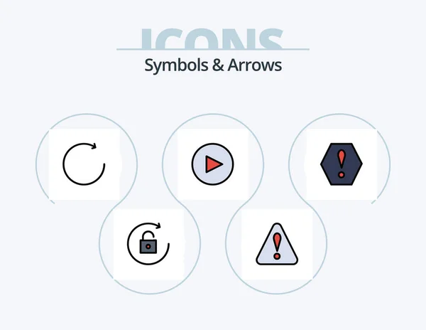 Symbols Arrows Line Filled Icon Pack Icon Design Question Clockwise — Vector de stock