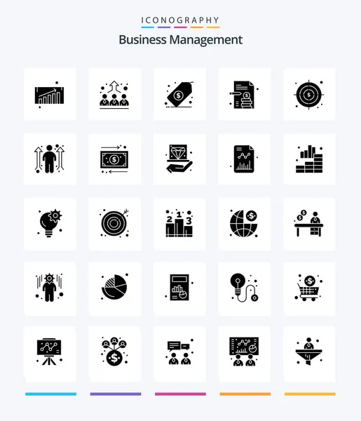 Creative Business Management Glyph Solid Black Icon Pack Business Opportunity — 图库矢量图片