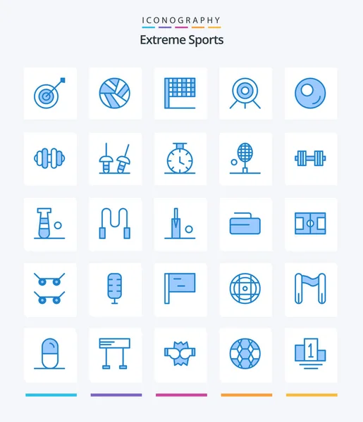 Creative Sport Blue Icon Pack Sabre Sports Sports Dumbbell Outline — Vetor de Stock