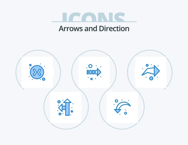 Arrow Blue Icon Pack Icon Design Direction Change Arrows Right — Image vectorielle