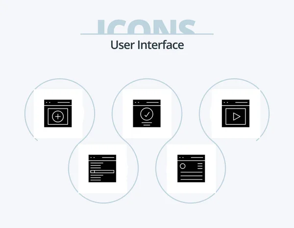 User Interface Glyph Icon Pack Icon Design Message Communication Menu — Stockvector