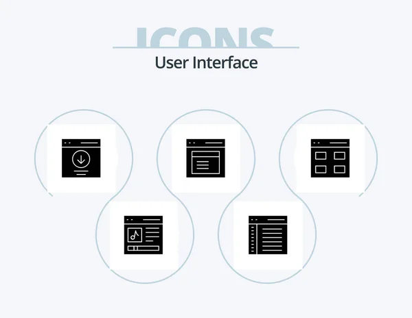 User Interface Glyph Icon Pack Icon Design Modal Communication Interface — Stockvector