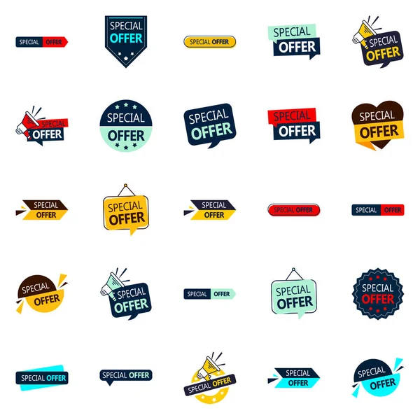 Customizable Vector Designs Special Offer Pack Perfect Branding — Archivo Imágenes Vectoriales
