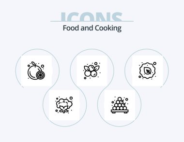 Food Line Icon Pack 5 Icon Design. . vegetable. cherry. food. orange
