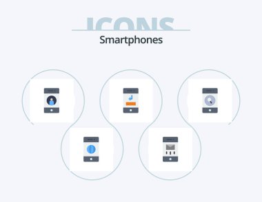 Smartphones Flat Icon Pack 5 Icon Design. technology. missed. add. call. phone