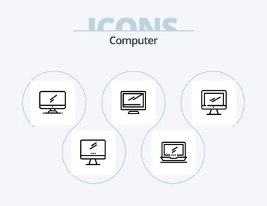 Computer Line Icon Pack 5 Icon Design. . imac.