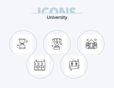 University Line Icon Pack 5 Icon Design. calculator. math. student lockers. school lockers