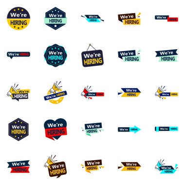 Find the Best Candidates with These 25 We're Hiring Vector Elements