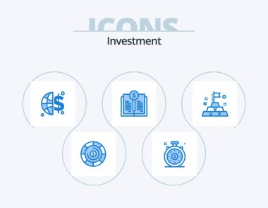 Investment Blue Icon Pack 5 Icon Design. . rich. money. investment. investment