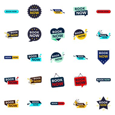 Grab Customers Attention with Our Pack of 25 Book Now Banners