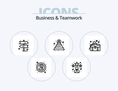 Business And Teamwork Line Icon Pack 5 Icon Design. storage. office. anonymous. device. center