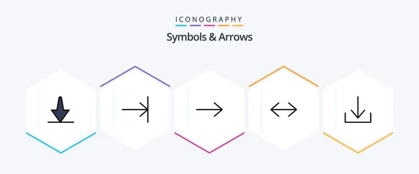 Symbols Arrows Filledline Icon Pack Including Arrow Arrow — Διανυσματικό Αρχείο