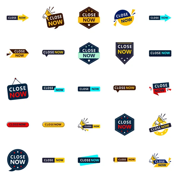 Close Sale Text Banners Pack — Stockvector