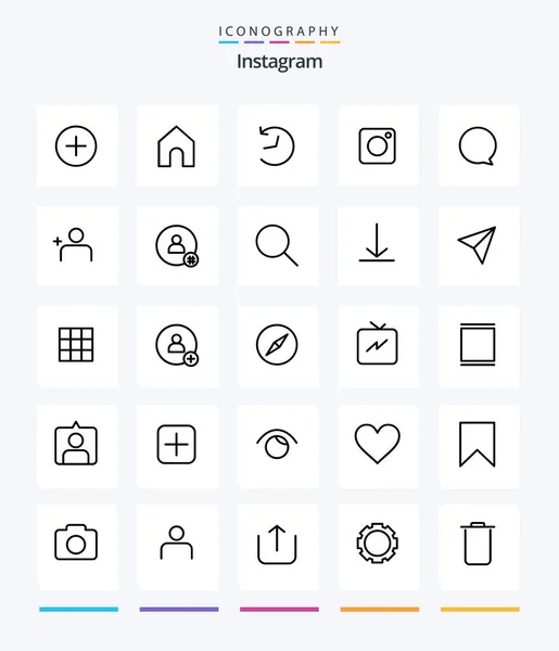 Creative Instagram Outline Icon Pack Instagram Interface Refresh Instagram Social — Archivo Imágenes Vectoriales