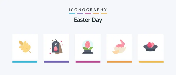 Easter Flat Icon Pack Including Bowl Baby Nature Easter Easter — Wektor stockowy
