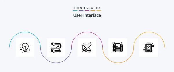 User Interface Line Icon Pack Including Comment Interface — Vetor de Stock