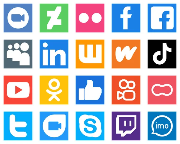 Social Media Icons Your Branding Douyin Literature Wattpad Professional Icons — Stock Vector