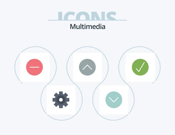 Multimedia Flat Icon Pack Icon Design Media Multimedia Remove Media — Image vectorielle