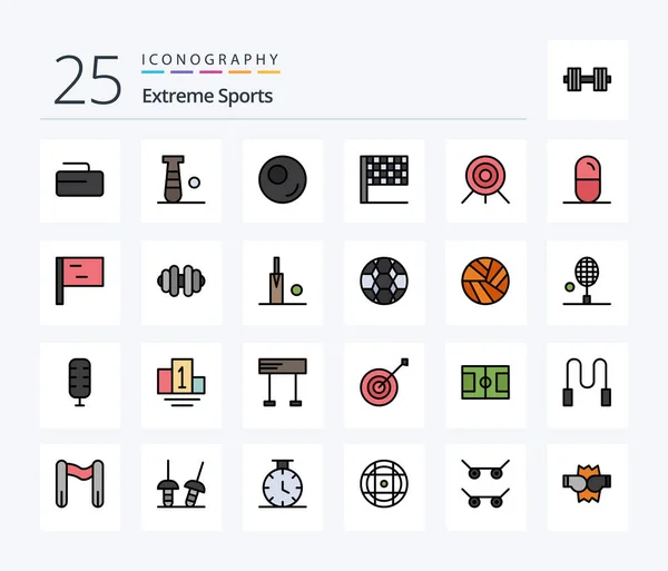 Sport Line Filled Icon Pack Including Tablets Health Sport Dope — Archivo Imágenes Vectoriales