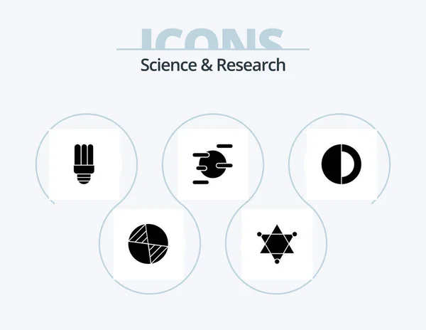 Science Glyph Icon Pack Icon Design Sun Light Structure Science — Διανυσματικό Αρχείο