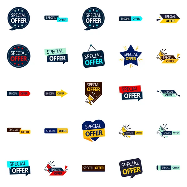 Editable Vector Designs Special Offer Bundle Perfect Personalized Promotions — Vetor de Stock