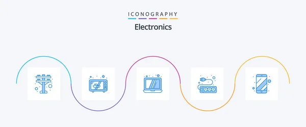 Electronics Blue Icon Pack Including Electronic Technology Phone Cell Phone — Wektor stockowy