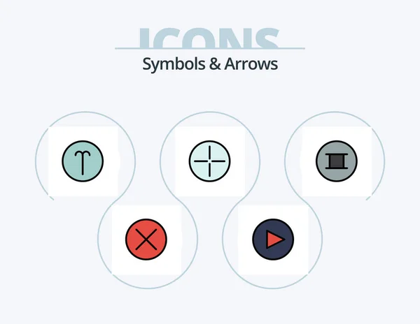 Symbols Arrows Line Filled Icon Pack Icon Design Beliefs Sign — Stock vektor