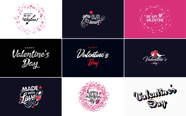 Love Word Art Design Heart Shaped Gradient Background — Διανυσματικό Αρχείο