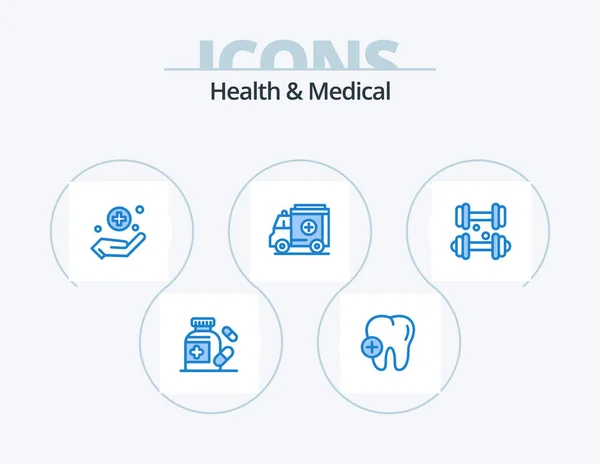 Helse Medisinsk Blå Icon Pakning Icon Design Takk Medisinsk Avdeling – stockvektor