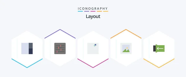 Layout Flat Icon Pack Including Layout Touch — Stockvektor