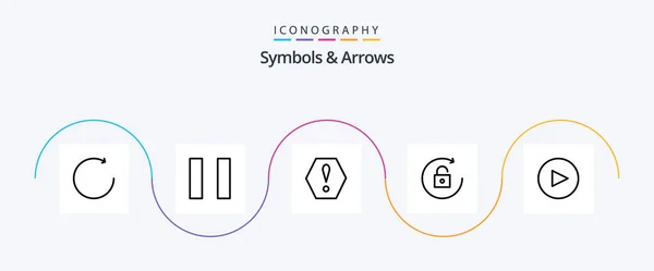Symbols Arrows Line Icon Pack Including Rotate — Vector de stock