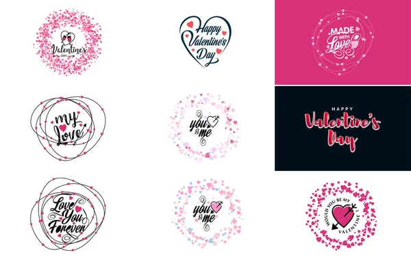 Love Word Art Design Heart Shaped Gradient Background — Stock vektor