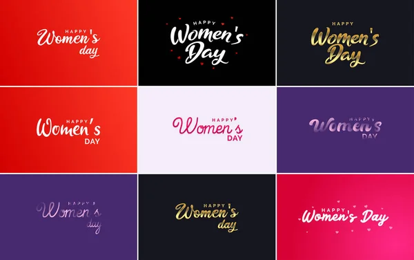 March Background International Women Day Floral Decorations Paper Art Style — Vector de stock