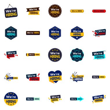 We're Hiring 25 Attractive Vector Designs for Recruitment Ads