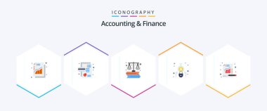 Accounting And Finance 25 Flat icon pack including analytics. calculator. pie chart. calculate. marketing