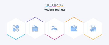 Modern Business 25 Blue icon pack including goal. aim. business. achievement. money