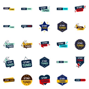 Stay Tuned Professional vector designs for your next campaign  25 pack
