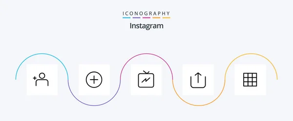 Instagram Line Icon Pack Including Sets Refresh Instagram Feed — Vettoriale Stock
