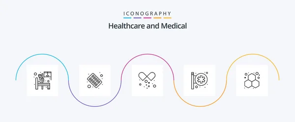 Medical Line Icon Pack Including Experiment Pharmacy Drugs Medical Center — Image vectorielle