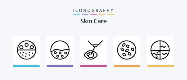 Skin Line Icon Pack Including Dry Skin Seamus Skin Sesame — Stock Vector