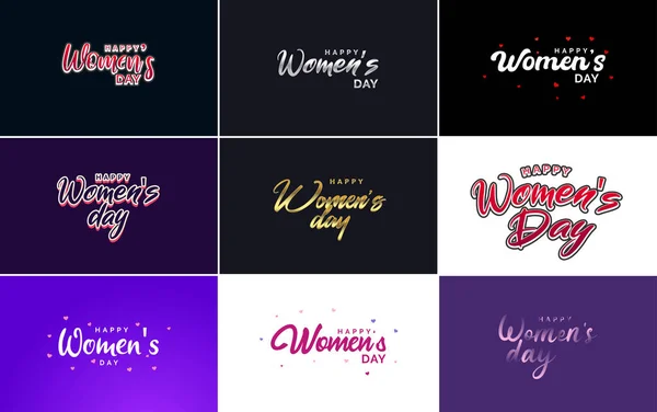 Set Cards International Women Day Logo — Vector de stock