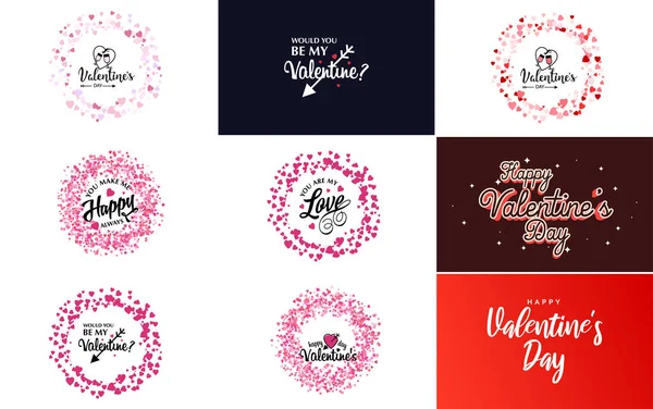 Love Word Art Design Heart Shaped Background Sparkling Effect — Wektor stockowy