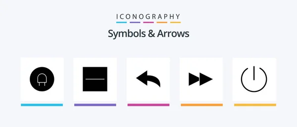 Symbols Arrows Glyph Icon Pack Including Undo Switch Creative Icons — Vector de stock