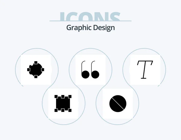 Design Glyph Icon Pack Icon Design Points Font — Vettoriale Stock