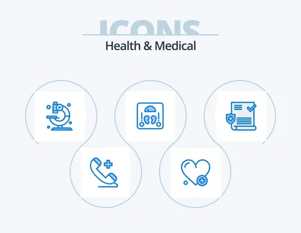 Health Medical Blue Icon Pack Icon Design File Medical Medical — Stok Vektör