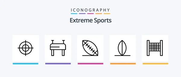 Sport Line Icon Pack Including Longboard Creative Icons Design — Stock vektor