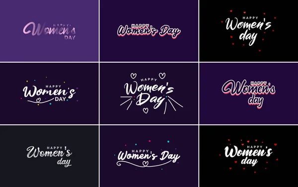 Set Cards International Women Day Logo — Wektor stockowy