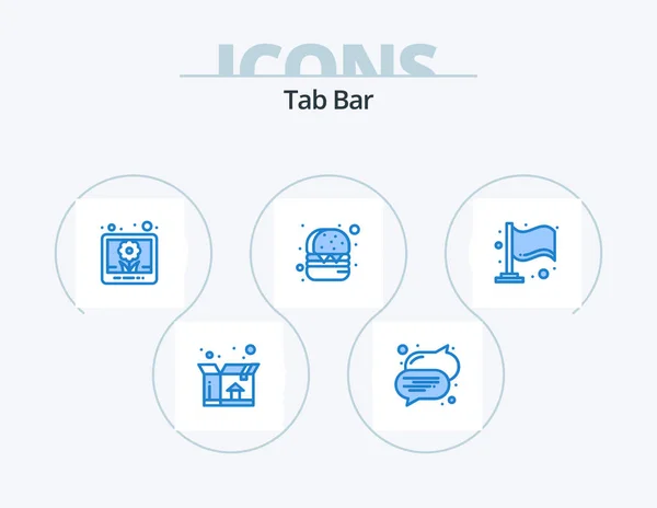 Tab Bar Blue Icon Pack Icon Design Pictures Milestone Finish — Διανυσματικό Αρχείο