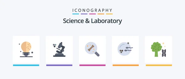 Science Flat Icon Pack Including Science Science Dna Sex Creative — Image vectorielle
