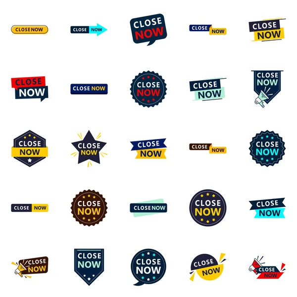 Hurry Close Text Banners Pack — Image vectorielle